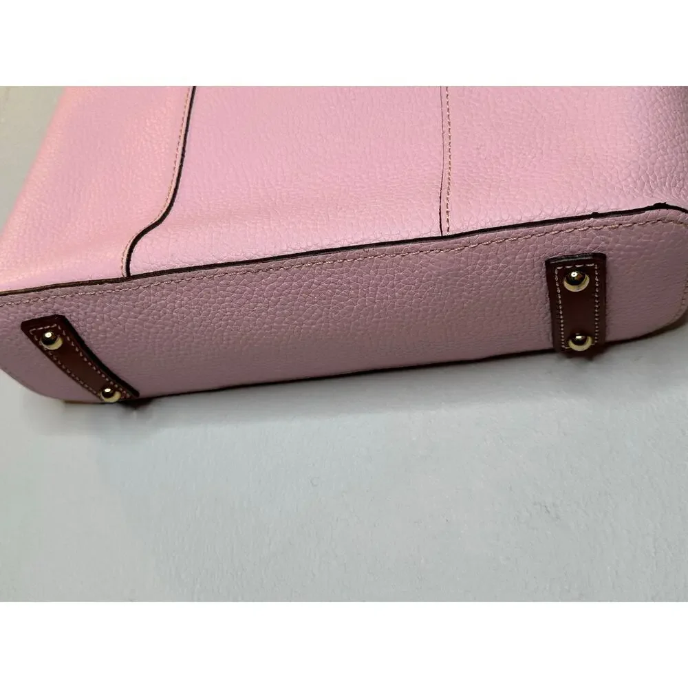 DOONEY & BOURKE Pale Pink Pebbled Leather Lexington Shopper Shoulder Bag